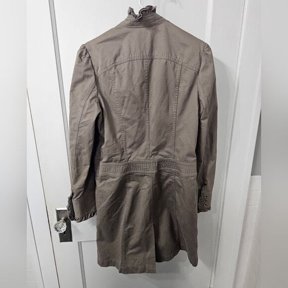 Eddie Bauer tan cotton button down coat sz medium tall. In excellent condition - Picture 3 of 5